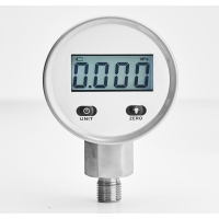 Digitalmanometer, lowcost, Nenngröße 66 mm, Anschluss G1/4, unten, Edelstahl, 3-stellige LCD Anzeige, Hintergrundbeleuchtung