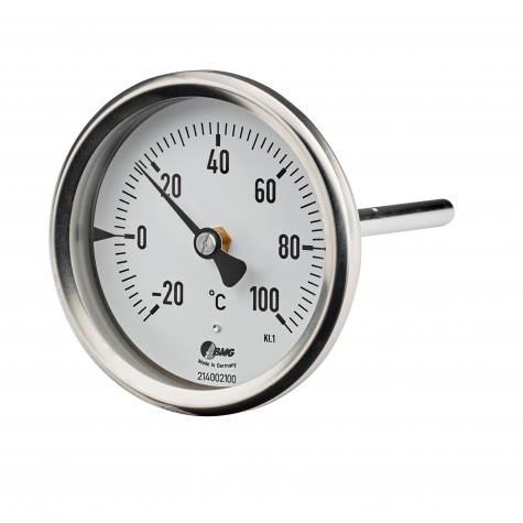 Bimetallthermometer,CrNi,NG80, 0+120°C/100mm,Boe,r,KV