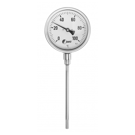 Bimetallthermometer,NG100, -30+50°C/100mm,Boe,u,fG