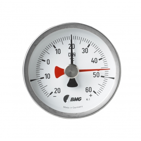 Bimetallthermometer, NG63, 0+120°C/100mm/Schleppzeiger