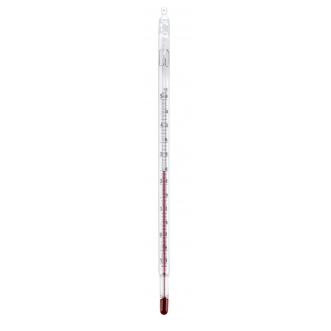 Laborthermometer, geeicht, bis 50 Grad C, Teilung 0,5°C, mit Eichschein und Eichmarke