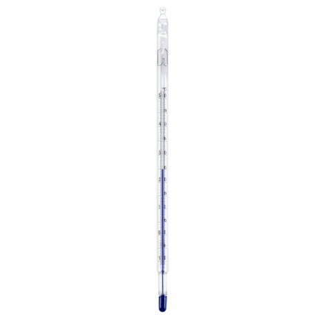 Laborthermometer, kalibriert, bis 50 Grad C, amtlicher Kalibrierschein, 5 Prüfpunkte 