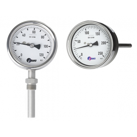 Gasdruckthermometer, CrNi, NG63, 0 +120°C/100mm,r