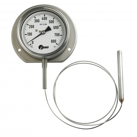 Gasdruckthermometer, CrNi, NG 63, 0 bis+60°C,1m, HBR