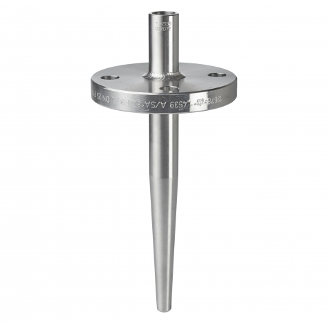 Schutzrohr 43772, Form 4F, 1.4571, M18x1,5, L200mm, Flansch DN 25