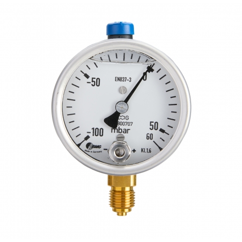 Kapselfedermano., Glyz., CrNi/Ms,u, NG 100, 0 bis 160 mbar