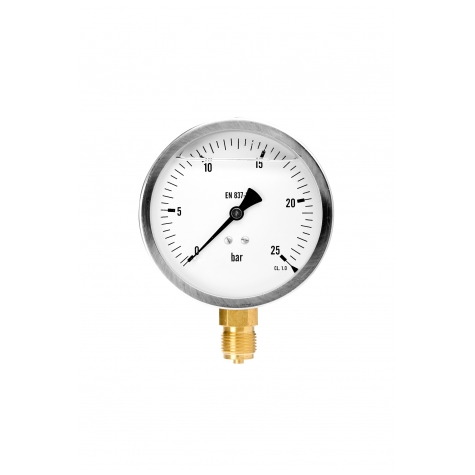 Glycerinmanometer CrNi/Ms, ECO NG 100mm, 0 bis 25 bar