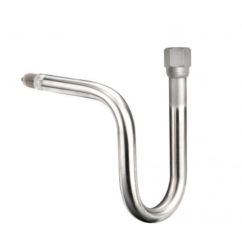 Wassersackrohr, VA, U-Form, ähnl. DIN 16282 Form A, Mu-Zapfen NPT