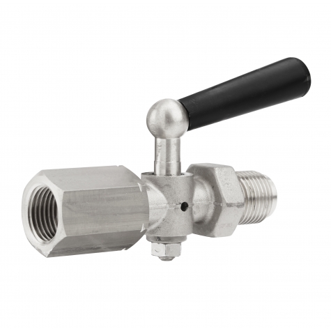 Manometer Absperrhahn DIN 16262 Ms/St, SpMu-Zapfen