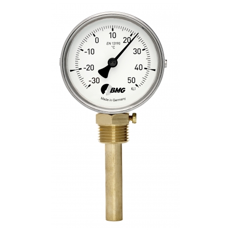 Bimetallthermometer, St/Ms, NG63/ -30 +50°C / 150mm, u
