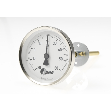 Bimetallthermometer, St/Ms, NG63/ -10 +30°C / 150mm, Lu
