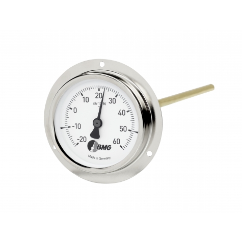 Bimetallthermometer, St/Ms, NG63/0+40°C/160mm/Lu-HBR