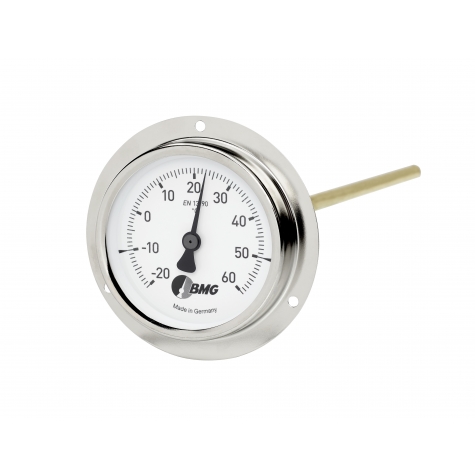 Bimetallthermometer, St/Ms, NG63/-40+40°C/160mm/Lu-HBR