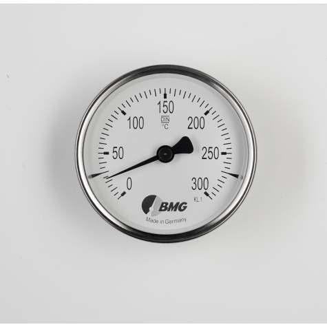 Bimetallhermometer, St/Ms, NG80/0+160°C/4 Magnete