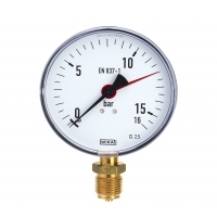 Manometer Ku/Ms, unten, NG 100 mm, 0 bis 10 bar,G1-2