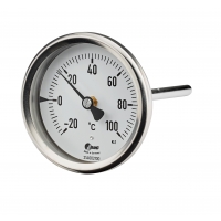 Ofenthermometer, NG80, 0 bis+300°C/100mm/Kontermutter