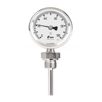 Bimetallthermometer,NG100, 0 +120°C/200mm,Boe,u,KV