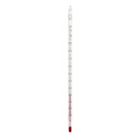 Laborthermometer, geeicht, bis 100 Grad C, Teilung 0,5°C, mit Eichschein und Eichsiegel