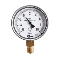 Kapselfedermanometer, CrNi/Ms,u, NG 63,-150+100 mbar
