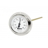 Bimetallthermometer, St/Ms, r,NG80/-30+50°C/200mm/HBR